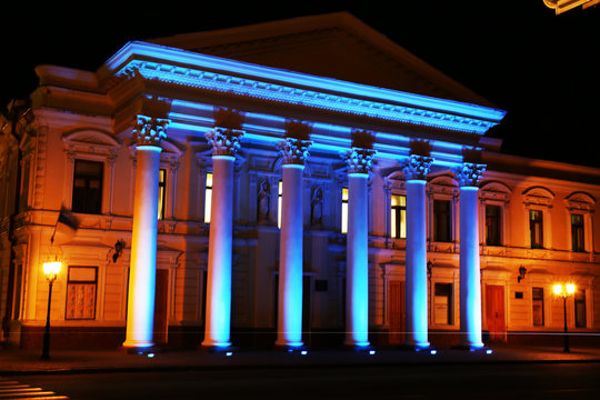 Theater Building At Night