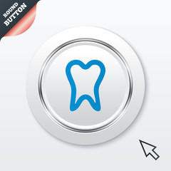 Tooth sign icon. Dental care symbol.