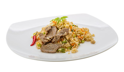 Fried rice with beef