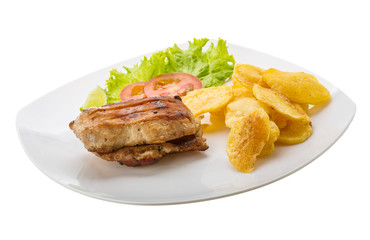 Grilled pork with potato