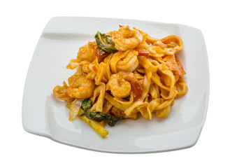 Fried noodles with shrimps