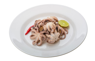 Boiled octopus