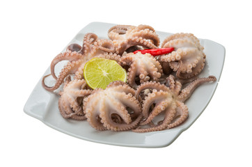Boiled octopus