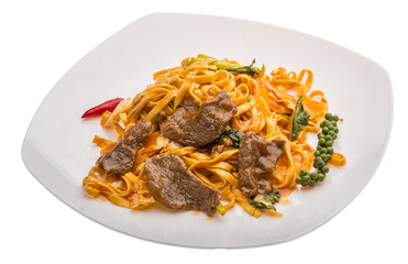 Fried noodles with beef