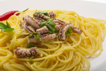 Pasta with octopus