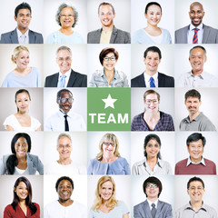 Portraits of Multiethnic Diverse Business People