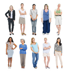 Obraz premium Group of Multiethnic Diverse Independent Women