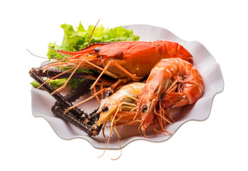 Giant Freshwater Prawn and king prawns
