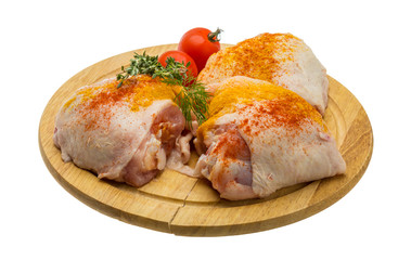 Raw chicken thigh