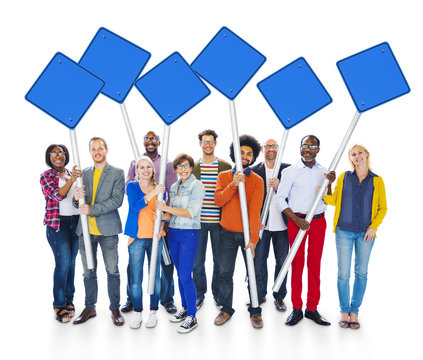 Group Of Multi-Ethnic People Expressing Positivity