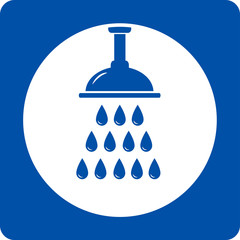 blue shower head icon
