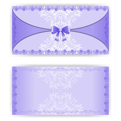 Vintage paper horizontal invitation card