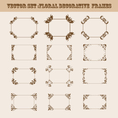 Vector set of decorative frames