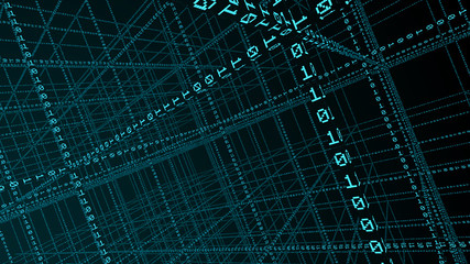 3D Binary code forming a network