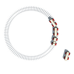 Speelgoed trein bovenaanzicht