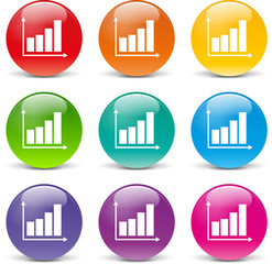 Obraz premium Vector graph icons