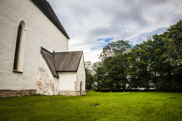Fototapeta na wymiar historic church on muhu isnald, Estonia