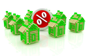 Log houses from matches pattern with the best percent