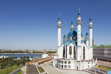 Fototapeta na wymiar The Kul Sharif mosque in the Kazan Kremlin. Russia