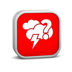 Fototapeta premium Likely mainly cloudy with possibility of lightning sign