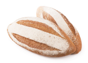 bread on a white background