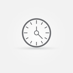 Vector simple clock or time icon