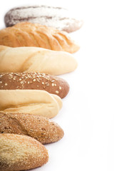 bread on a white background