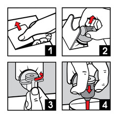 Installation of the valve opening and packing wine