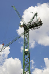 Naklejka premium London, building site with cranes in the Bank of England aria