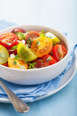 healthy salad with colorful tomatoes