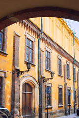 Fototapeta na wymiar Ancient street in Krakow, Poland