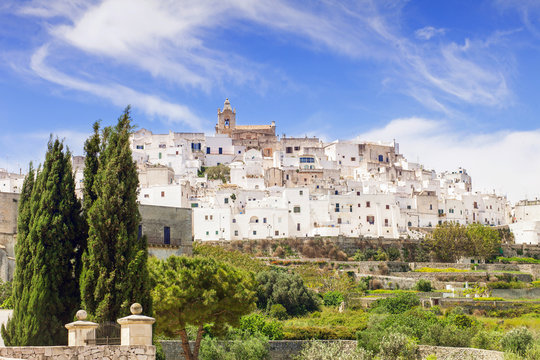 View Of Ostuni. Puglia. Italy.