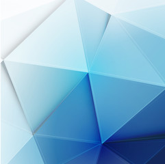 abstract polygon background in blue tone, vector illustration