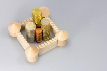 Burg mit Geld