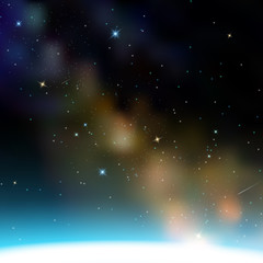 Vector background with Milky Way