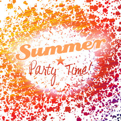 Vector grunge summer party background