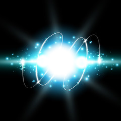 Vector shiny light flare background