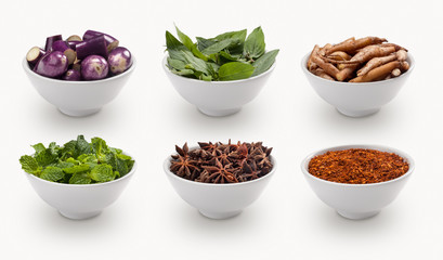 composite with many different varieties of ingredients