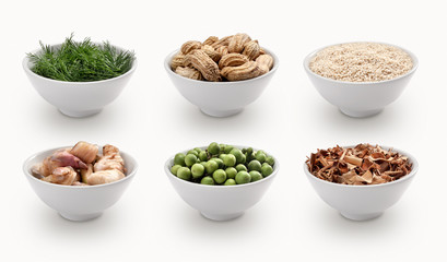composite with many different varieties of ingredients