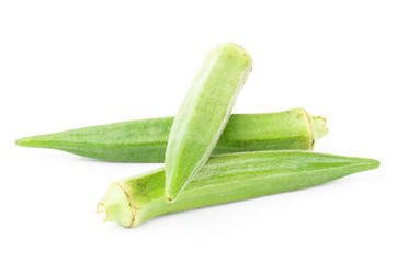 Fresh green okra