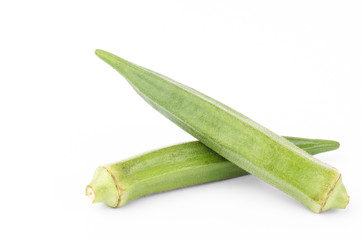 Fresh green okra