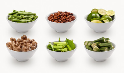 composite with many different varieties of ingredients