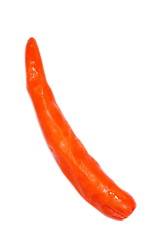 Red chilli pepper isolated on a white background