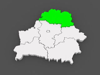 Fototapeta premium Map of Vitebsk region. Belarus