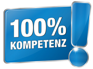 100% Kompetenz - blau