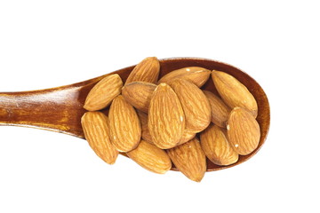 nutrition food almond isolated on white background