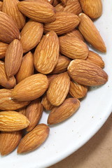 Close - up heathy food almonds seed