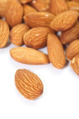nutrition food almond isolated on white background
