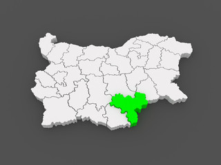 Map of Haskovo Province. Bulgaria.