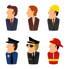 Cartoon illustration of avatar for people occupation